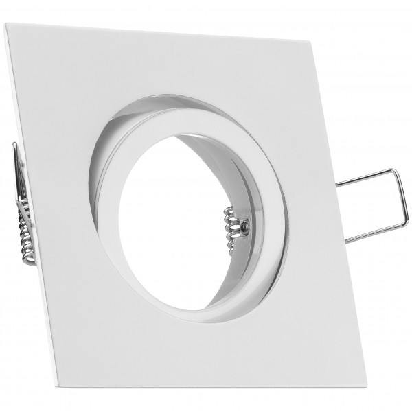 Druckguss-Einbaustrahler 4459- weiß - schwenkbar - eckig - Deckenstrahler - Deckenlampe - Einbaulamp