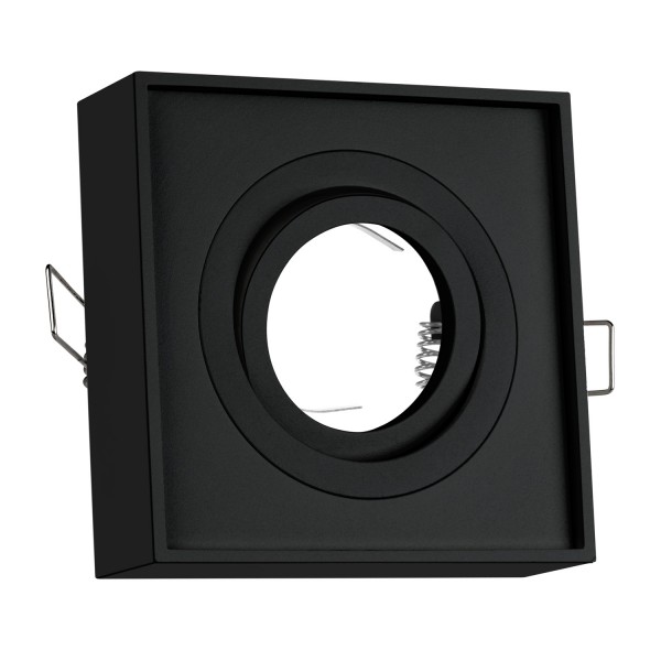 Alu Einbaustrahler Gord Mini - Minimale Einbautiefe - Schwarz Matt - Schwenkbar - Deckenstrahler - Deckenlampe - Einbaulampe - für LED GU10, LED MR16 und LED GU5.3