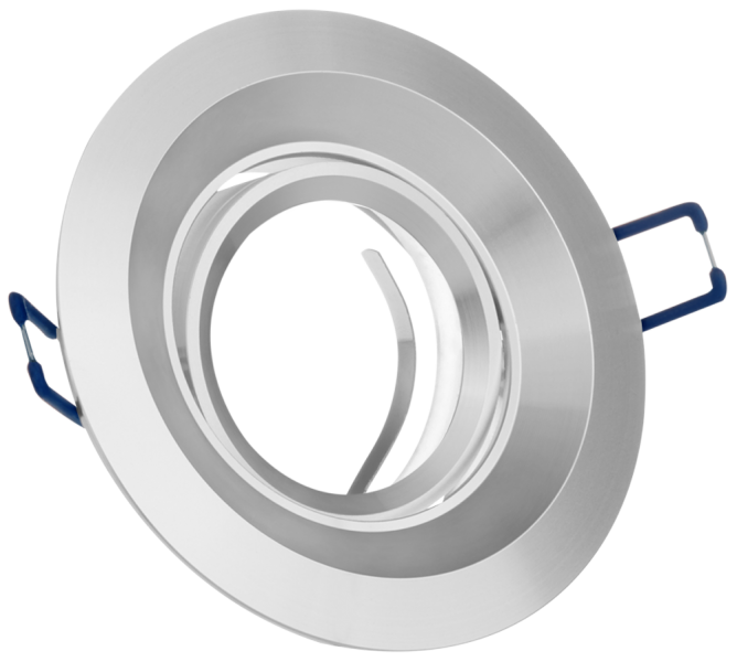 Aluminium-Einbaustrahler - chrom matt - schwenkbar - Deckenstrahler - Deckenlampe - Einbaulampe - fü