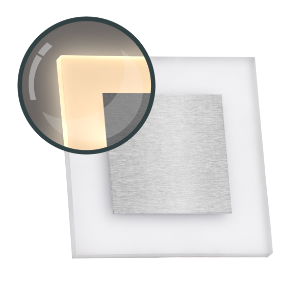 1er Erweiterung - Flexible LED Treppenbeleuchtung mit Edelstahl-Abdeckung für Schalterdoseneinbau 68