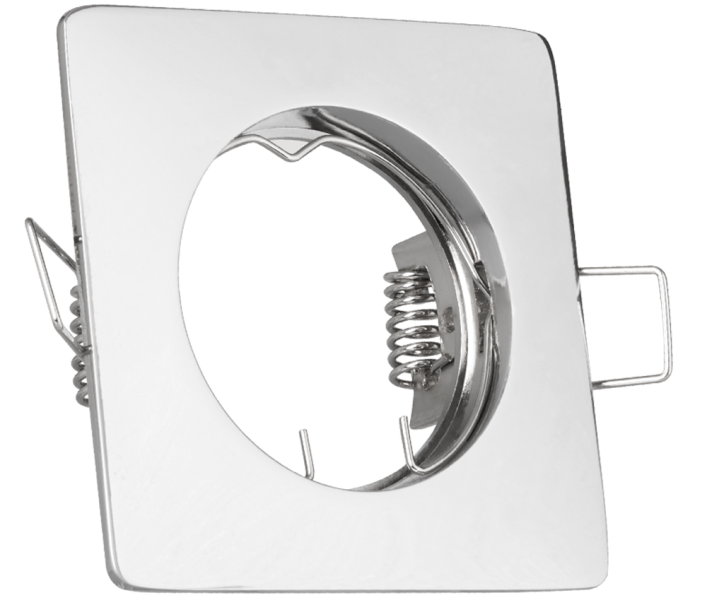 Alu-Einbaustrahler - chrom - Deckenstrahler - Deckenlampe - Einbaulampe - für LED GU10, LED MR16 und LED GU5.3