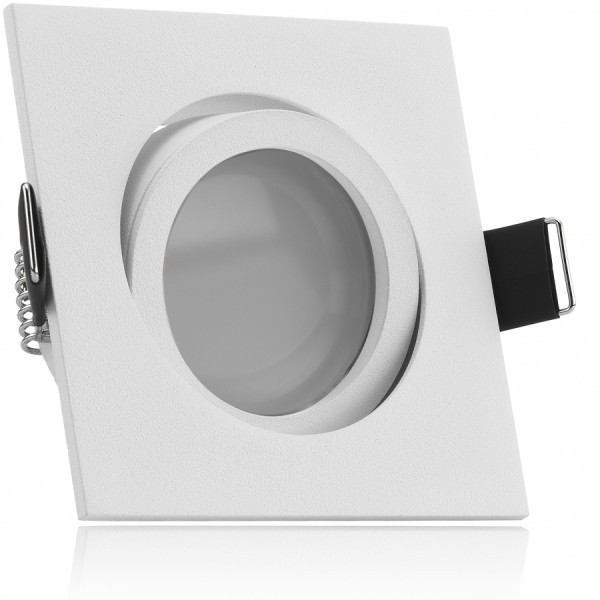 LED Einbaustrahler Set Weiß matt mit LED GU5.3 / MR16 Markenstrahler von LEDANDO - 5W - warmweiss -