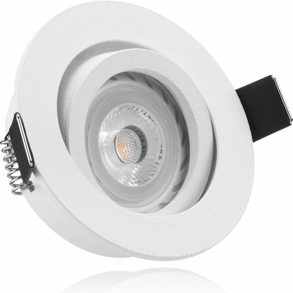 LED Einbaustrahler Set Weiß matt mit LED GU10 Markenstrahler von LEDANDO -  7W - warmweiss - 30° Abstrahlwinkel - schwenkbar - 50W Ersatz - A+ - LED  Spot 7 Watt - Einbauleuchte LED rund | LEDANDO Onlineshop