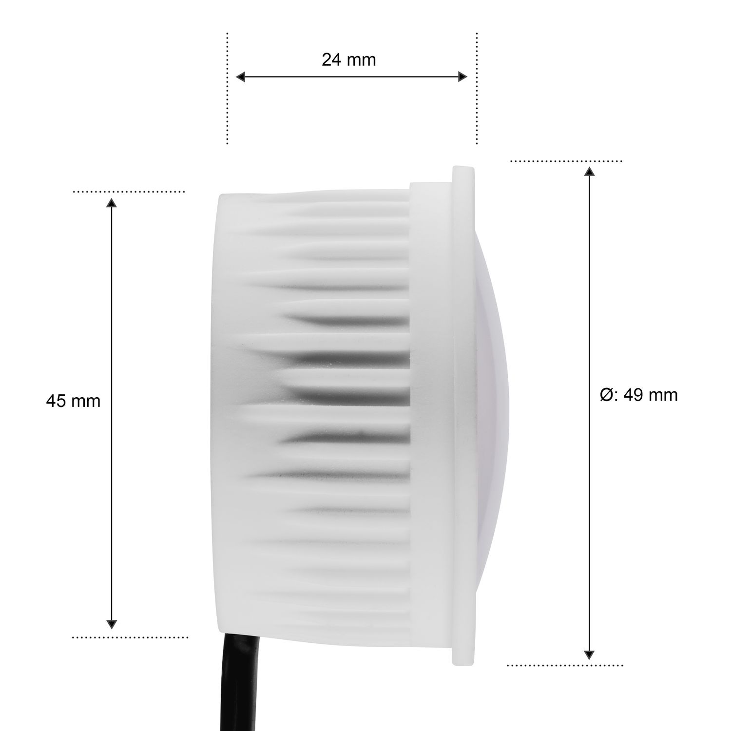 IP65 LED Einbaustrahler Set extra flach in weiß mit 5W Leuchtmittel von  LEDANDO - 3000K warmweiß - 120° Abstrahlwinkel - 35W Ersatz - eckig -  Badezimmer | LEDANDO Onlineshop