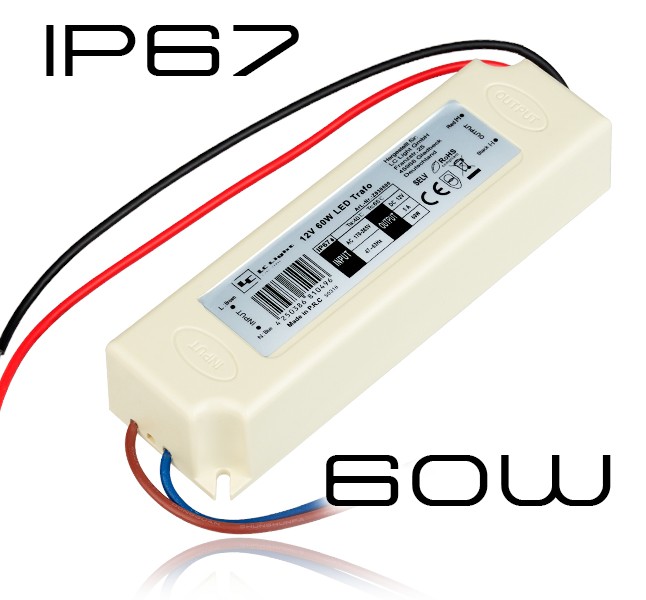 IP67 Feuchtraum LED Trafo 60 Watt
