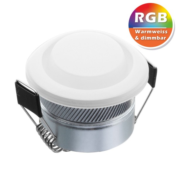 RGB Spot + Warmweiß - Dimmbarer IP65 LED Terrassenspot - 3 Watt - Farbwechsel 3000K - Terrasse - Win