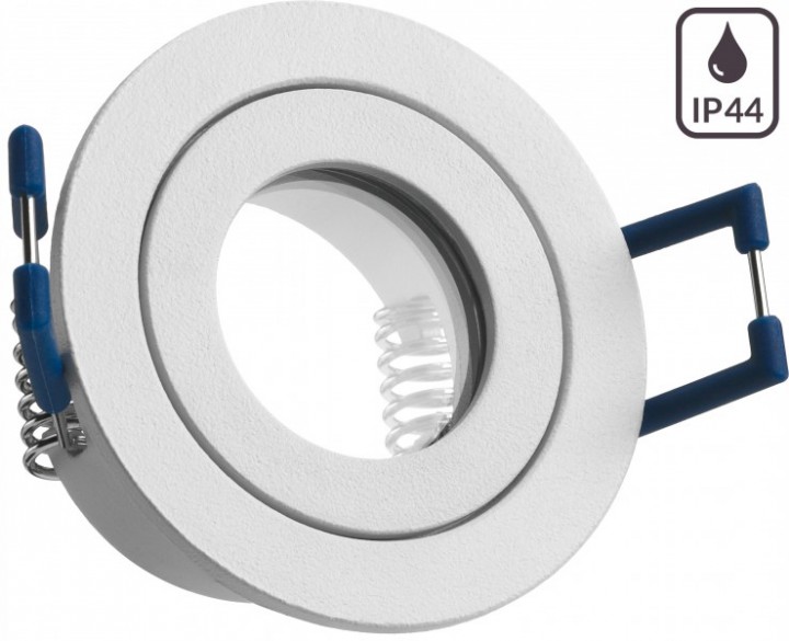 IP44 - MR11 Druckguss-Einbaustrahler rund - weiß matt - Deckenstrahler - Deckenlampe - Einbaulampe