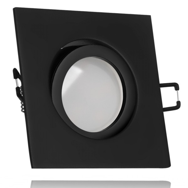 LED Einbaustrahler Set schwarz matt mit SMD LED GU10 Markenstrahler von LEDANDO - 5W - 371lm - 120°