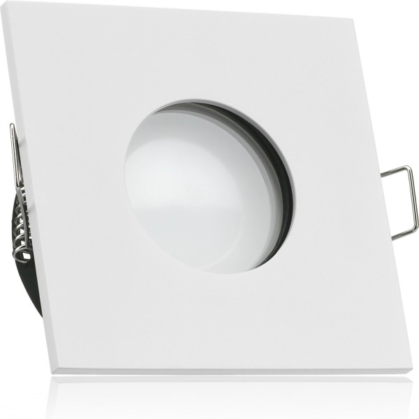 IP65 LED Einbaustrahler Set extra flach in weiß mit 5W Leuchtmittel von LEDANDO - 4000K neutralweiß