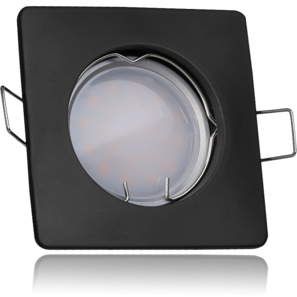 LED Einbaustrahler Set Schwarz mit LED GU5.3 / MR16 Markenstrahler von LEDANDO - 5W - warmweiss - 11