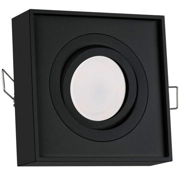 LED Einbaustrahler Set extra flach in schwarz mit 5W Leuchtmittel von LEDANDO - 4000K neutralweiß -