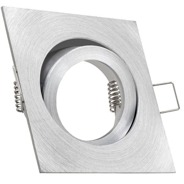 Aluminium-Einbaustrahler - eckig - natur - schwenkbar - Deckenstrahler - Deckenlampe - Einbaulampe -