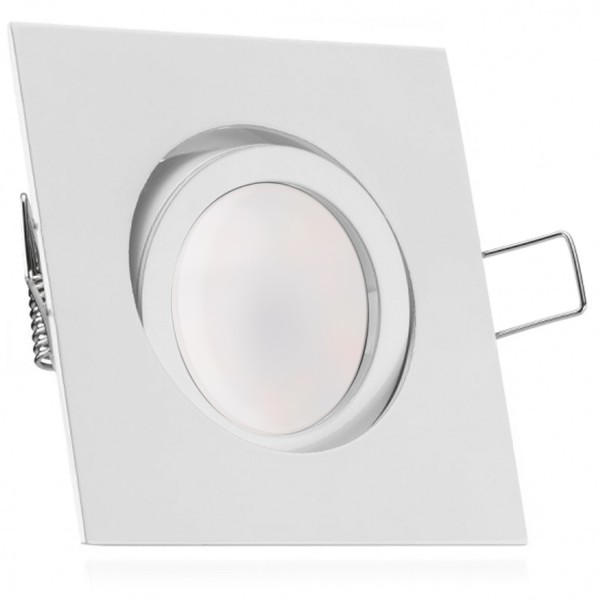 LED Einbaustrahler Set extra flach in weiß matt mit 5W Leuchtmittel von LEDANDO - 4000K neutralweiß