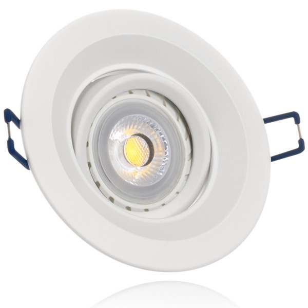 LED Einbaustrahler Set Weiß mit 4000K LED GU10 Markenstrahler von LEDANDO - 7W - neutralweiss - 30°