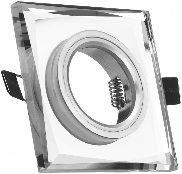 Kristall Einbaustrahler Weiß / Weiss klar - Glas Deckenstrahler - Deckenlampe - Einbaulampe - für LED GU10, LED MR16 und LED GU5.3
