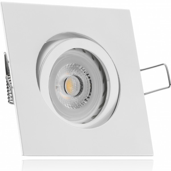 LED Einbaustrahler Set Weiß mit LED GU10 Markenstrahler von LEDANDO - 7W - warmweiss - 30° Abstrahlw