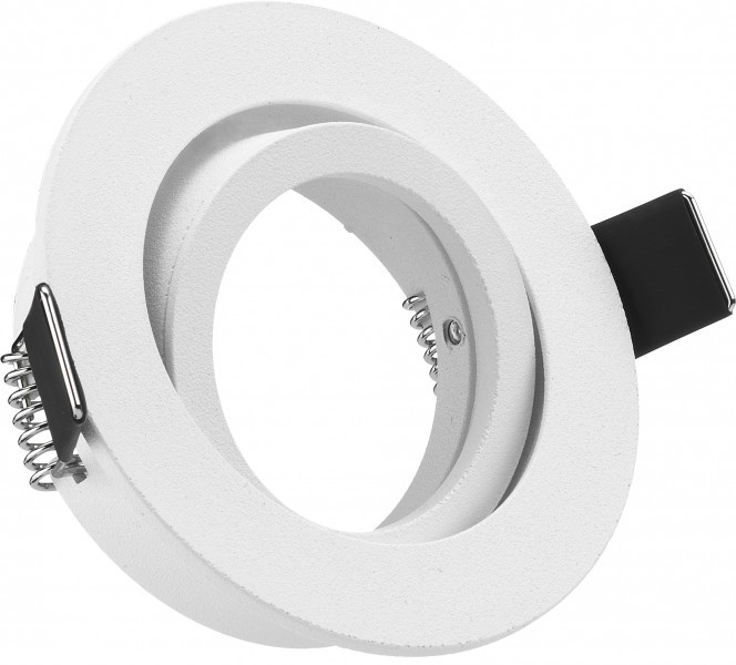 Aluminium-Einbaustrahler - weiß matt - schwenkbar - Deckenstrahler - Deckenlampe - Einbaulampe - für LED GU10, LED MR16 und LED GU5.3